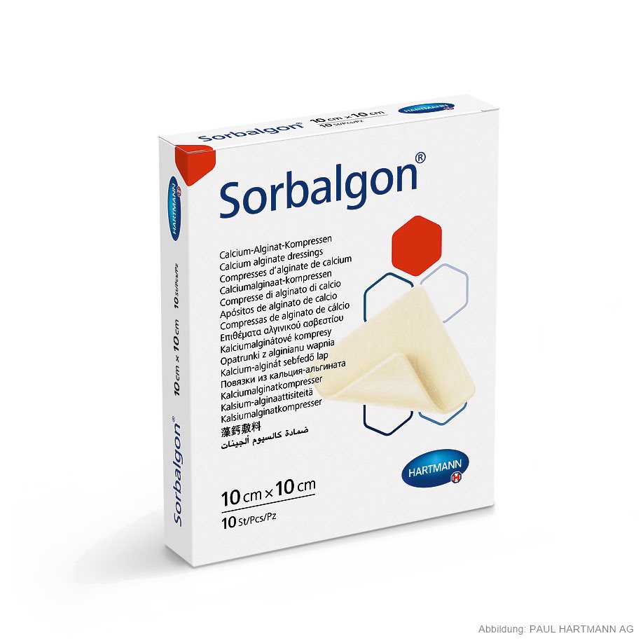 Sorbalgon Classic steril 10 x 10 cm,