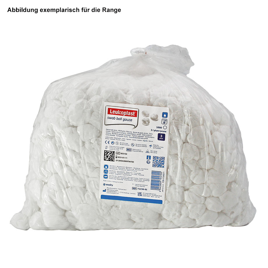 Leukoplast swab Ball Gauze unsteril, Tupfer pflaumengroß (1000 Stck.)