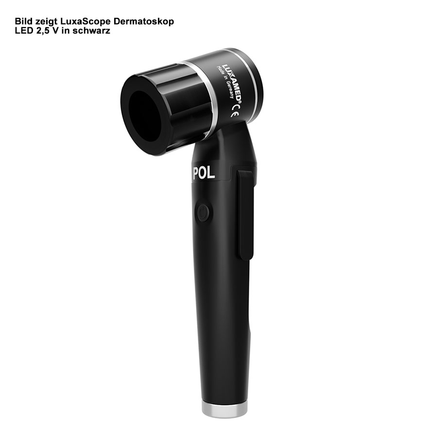 LuxaScope Dermatoskop LED 2,5 V, weiß, Kontaktscheibe mit Skala & Polarisation