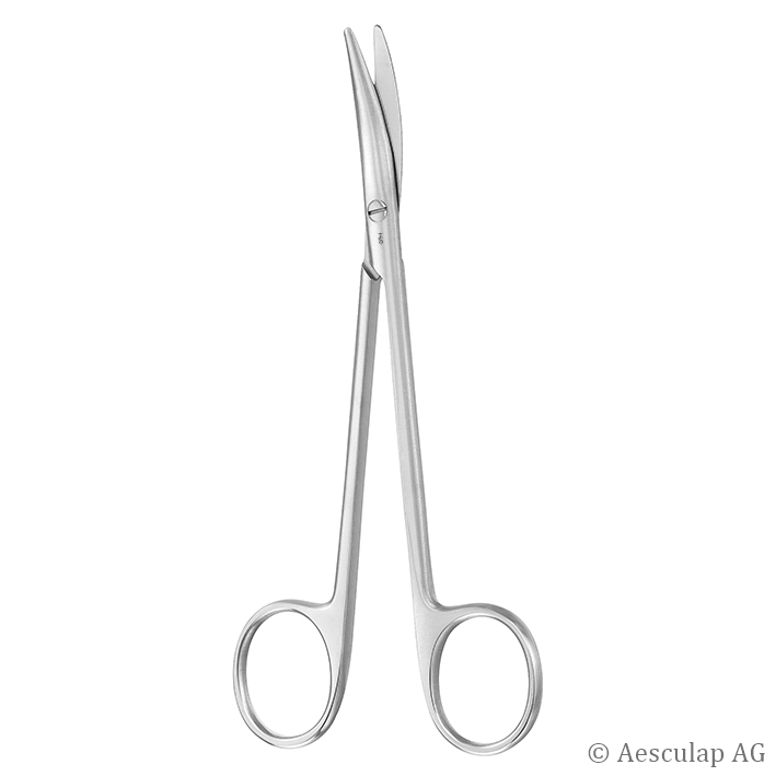 Präparierschere Metzenbaum, gebogen,