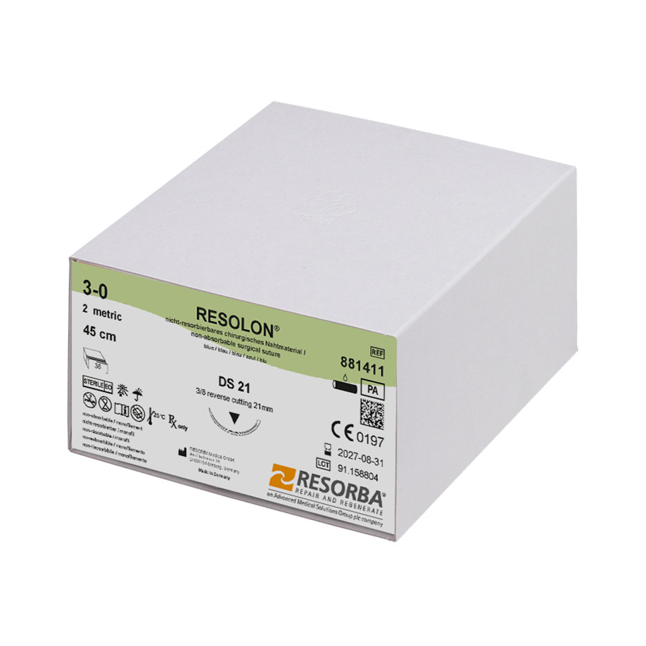 RESOLON DS 21 3/0=2 blau monofil,