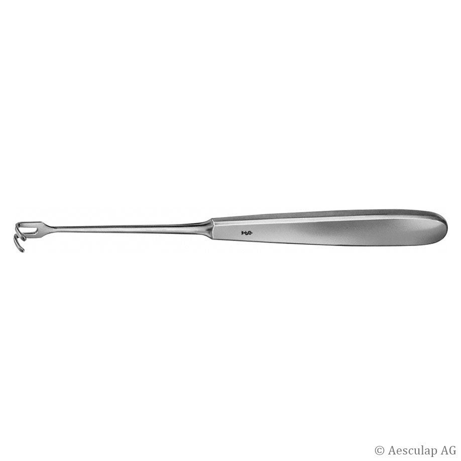 Wundhaken, 2 Zinken, stumpf, 12 x 6 mm