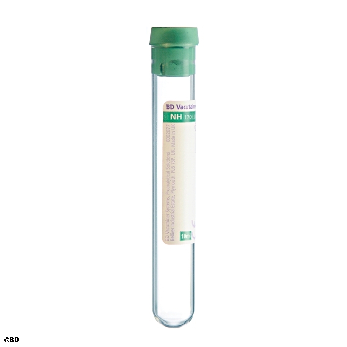 BD Vacutainer Plasmaröhrchen aus Glas, 17 IU Natrium-Heparin (100 Stck.)