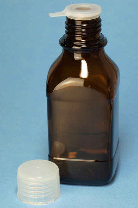 Gewindeflasche, Braunglas 500 ml,