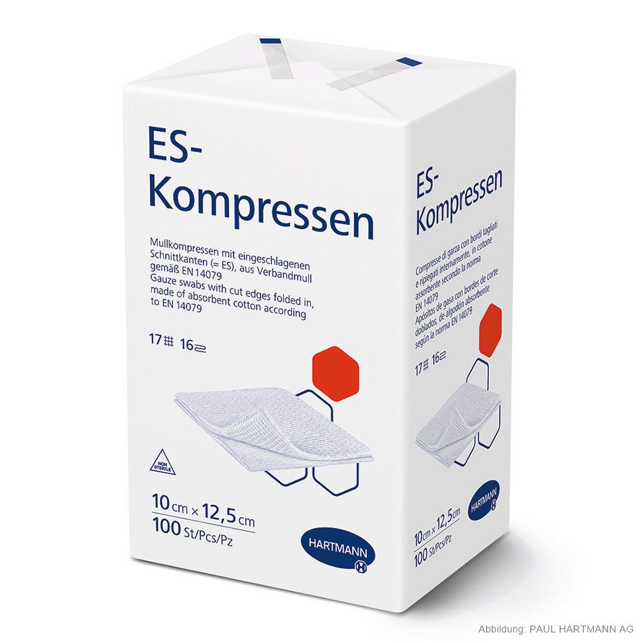 ES-Kompressen unsteril 16-fach 10 x 12,5 cm (100 Stck.)