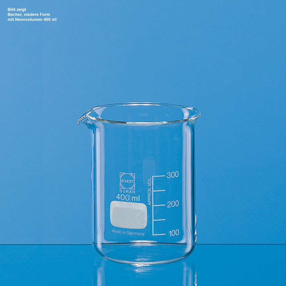 Becher, niedere Form, Boro 3.3,