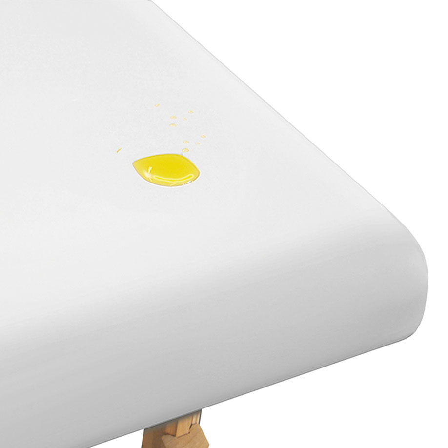 Liegenbezug mit PU-Beschichtung, weiß