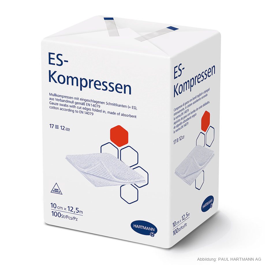 ES-Kompressen unsteril 12-fach 10 x 12,5 cm (100 Stck.)