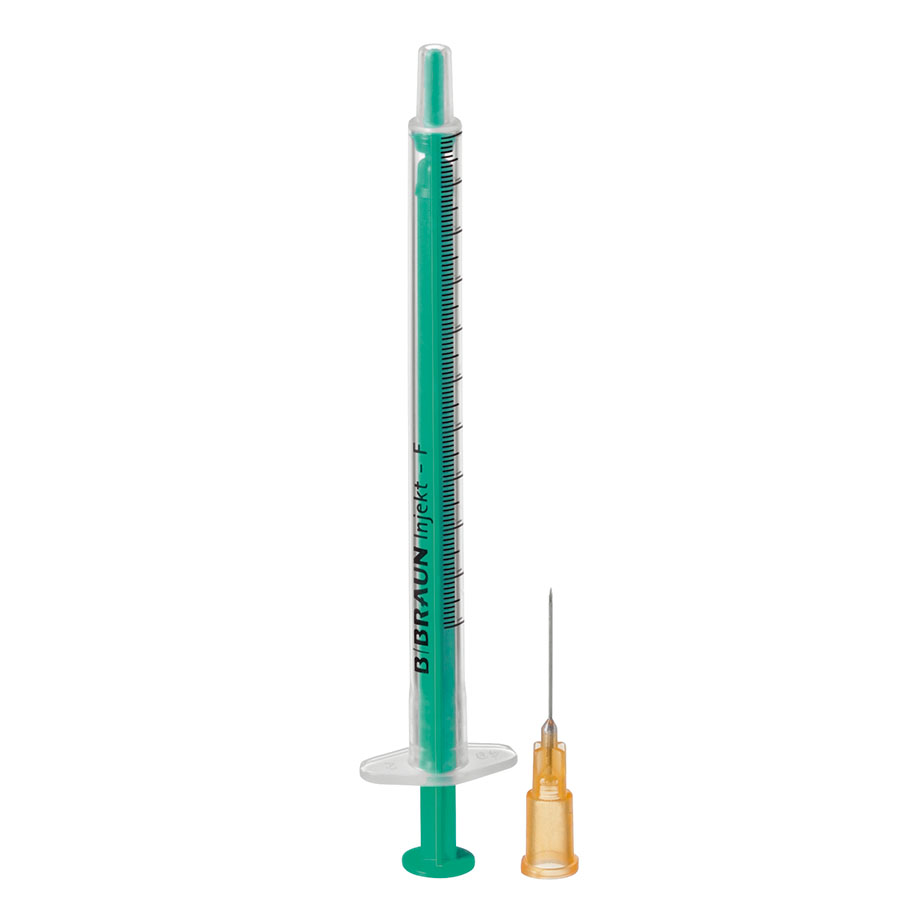 Injekt F Duo Spritzen 1 ml mit beigel. Kanüle 0,50 x 16 mm (100 Stck.)
