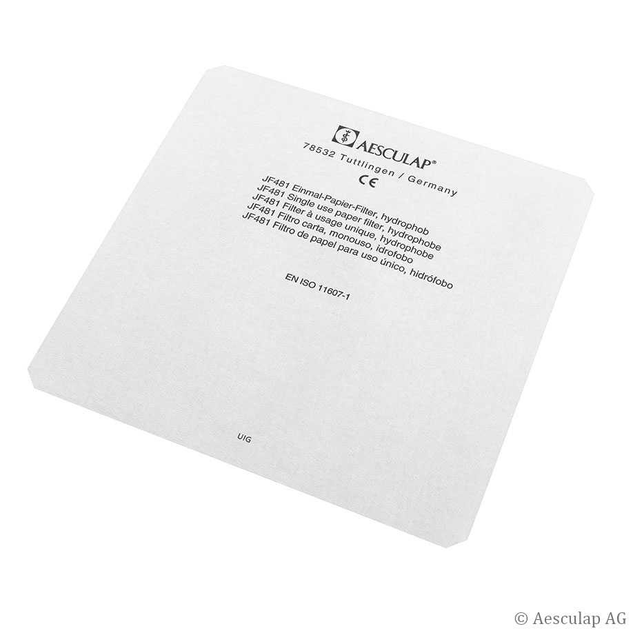 Einmal-Papierfilter quadratisch für