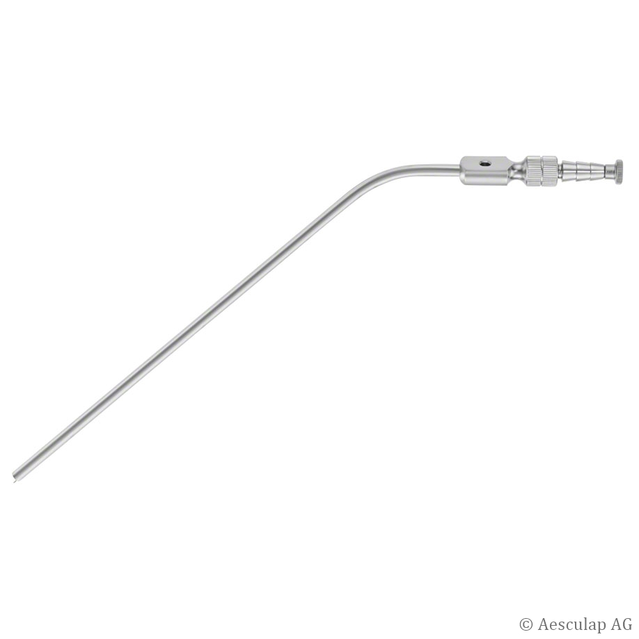 FERGUSSON Saugkanüle, 280 mm (11"), gebogen, 45 °, Ø 12FR, Ø 4 mm, zylindrisch, starr