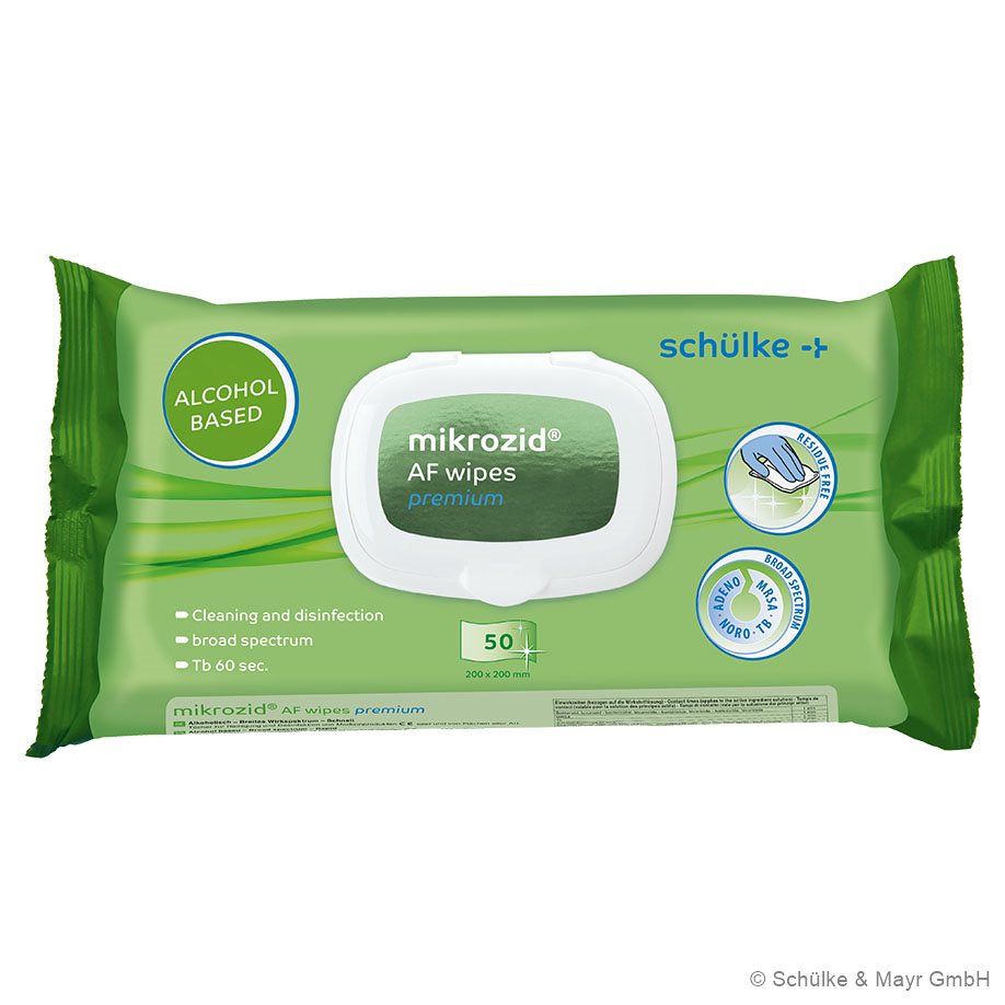 mikrozid AF wipes premium Desinfektionstücher (12 x 50 T.)