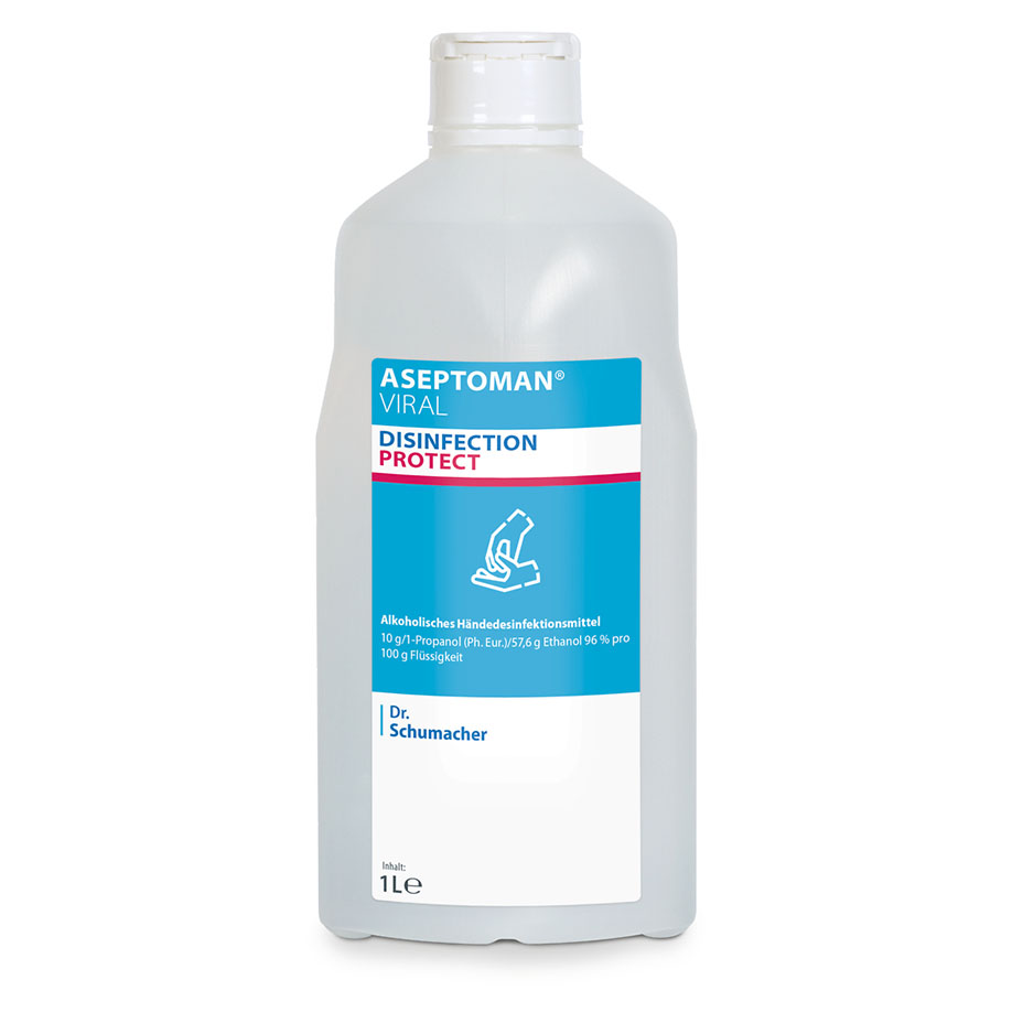 Aseptoman viral parfümfrei 1 Ltr. Spenderflasche Händedesinfektion
