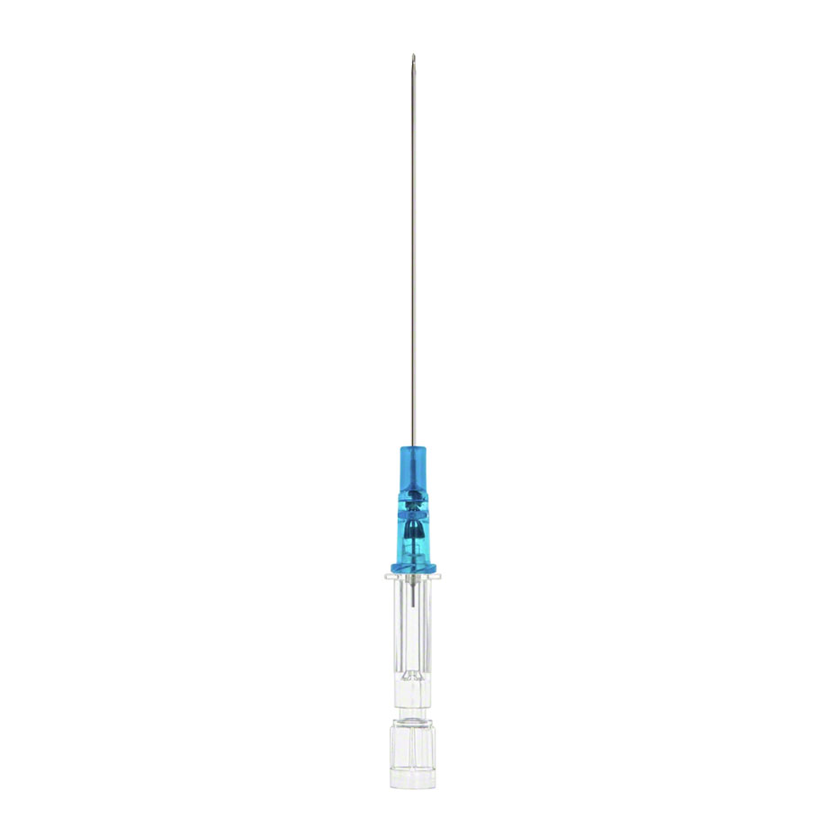Introcan Safety PUR Venenverweilkanüle 22 G, 0,9 mm, blau, 64 mm Stichlänge