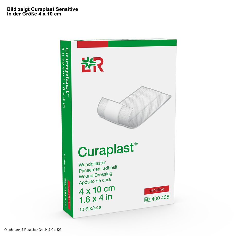 Curaplast Wundschnellverband Sensitive, 8 cm x 1 m  (10 Abschnitte à 10 cm)