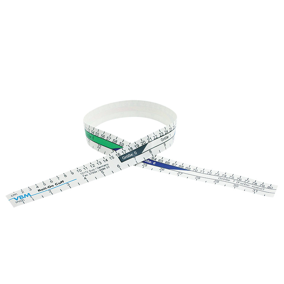 Maßband für Rollmanschetten,