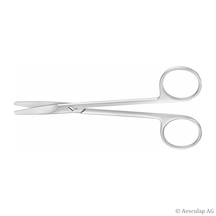 Iris- und Fadenschere, gerade, stumpf/stumpf, 13 cm
