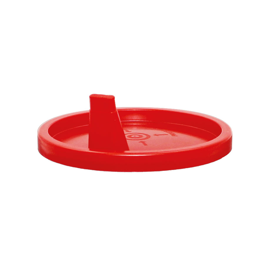 Schnappdeckel rot, mit Ausguss