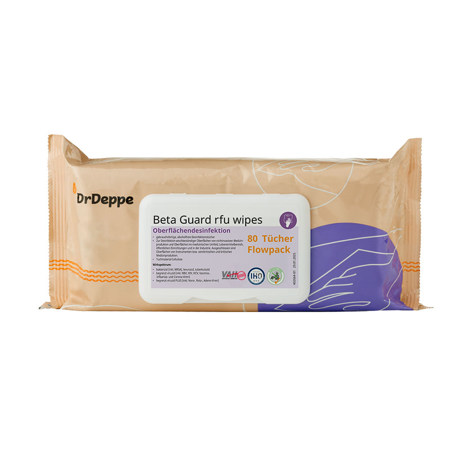 Beta Guard rfu Wipes (80 Tücher) Flowpack,Flächendesinfektion,alkoholfrei