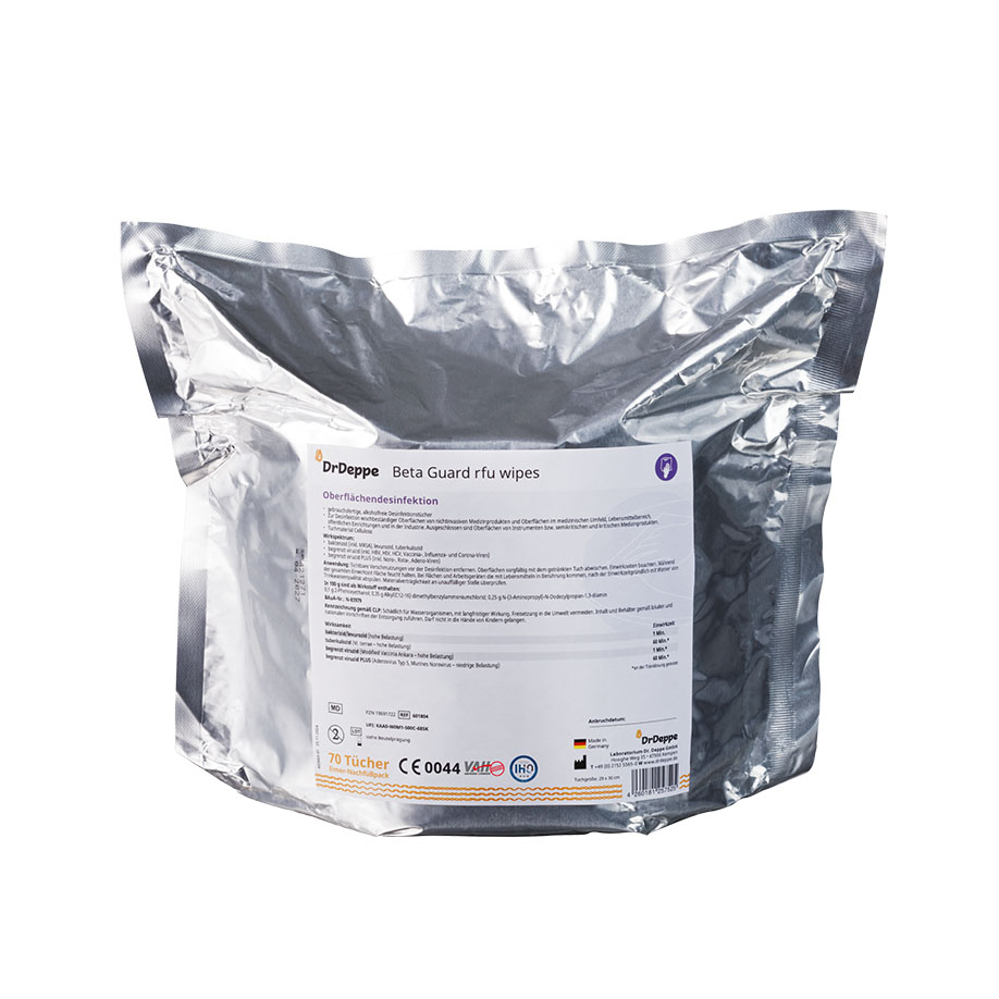 Beta Guard rfu Wipes (70 Tücher) Eimer-Nachfüllpack, Flächendesinfektion,alkoholfrei