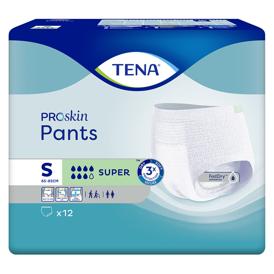 TENA Pants Super S Einweghosen grün (4 x 12 Stck.)