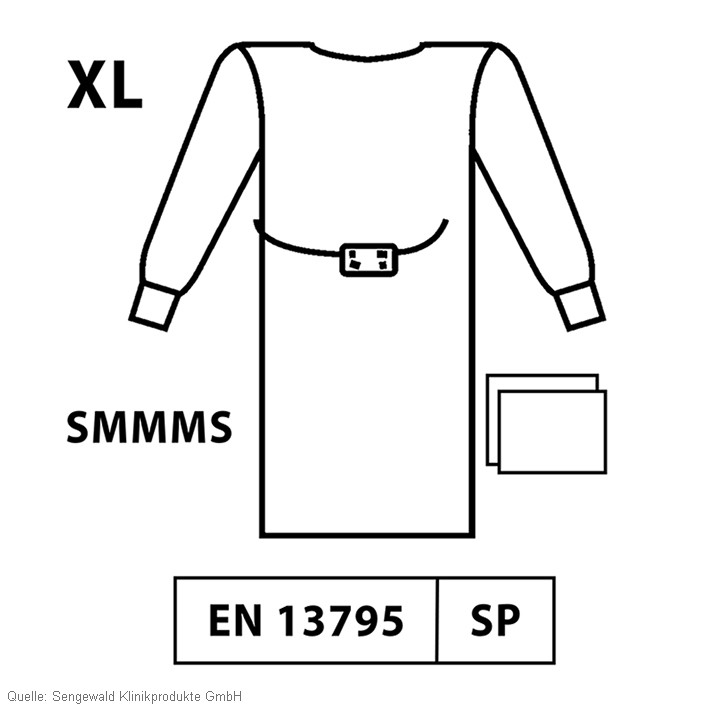 Secudrape OP-Mantel Standard Performance steril, Gr.XL = 150cm,