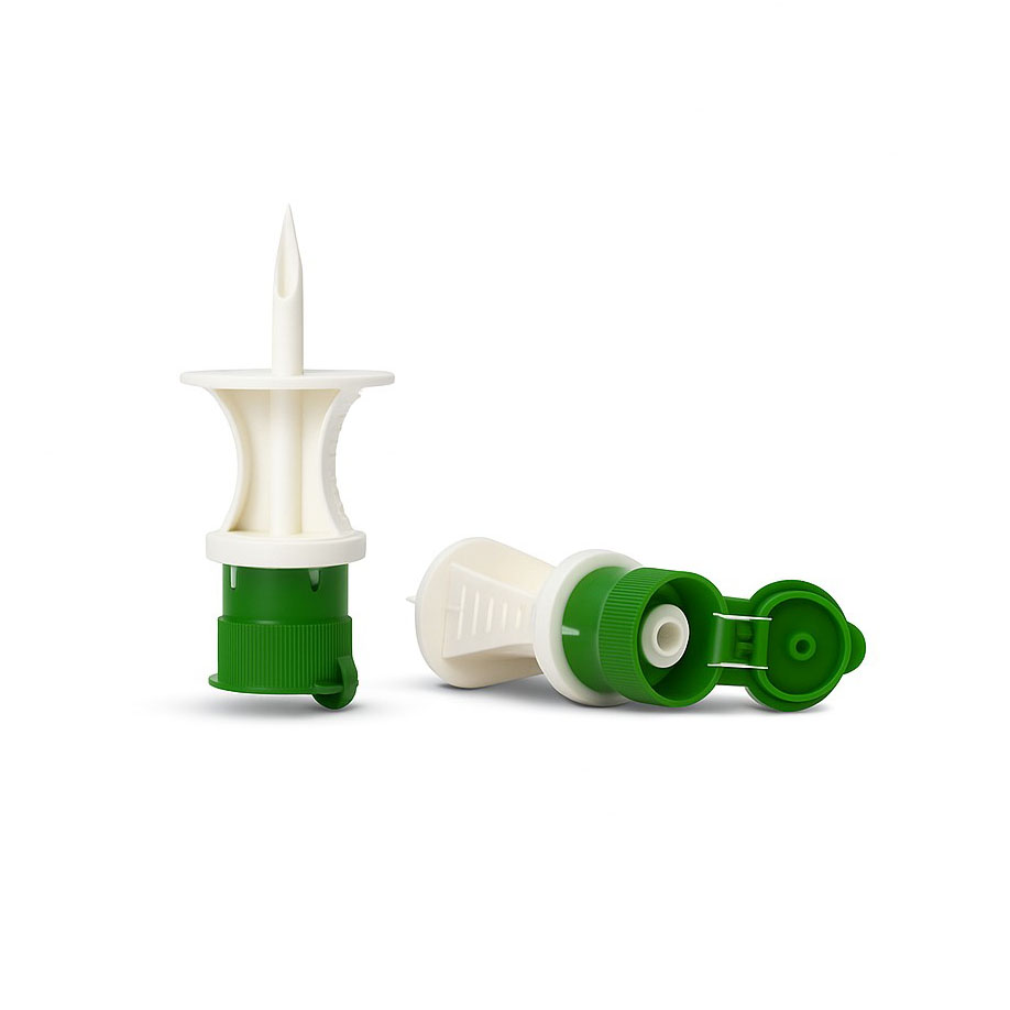 DISPO-SPIKE Plus Entnahmekanülen LL grün (100 Stck.) mit hydrophoben Bakterienfilter 0,1 µm