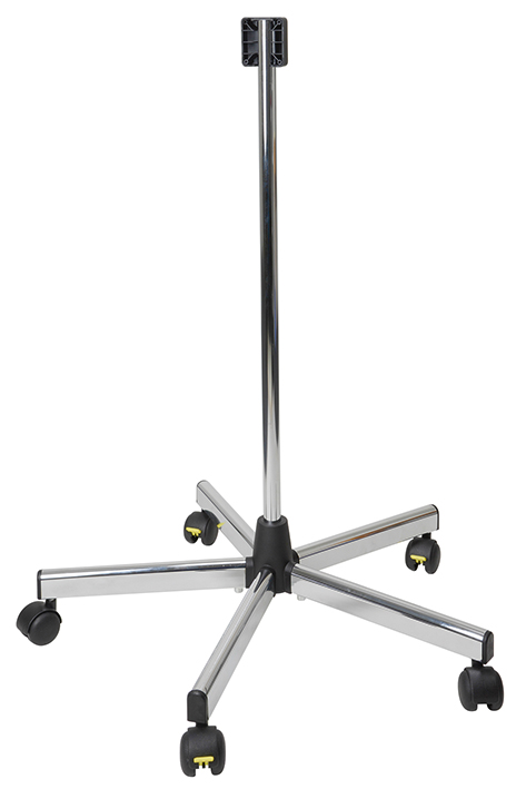 Rollstativ aus Metall mit Aufsatz