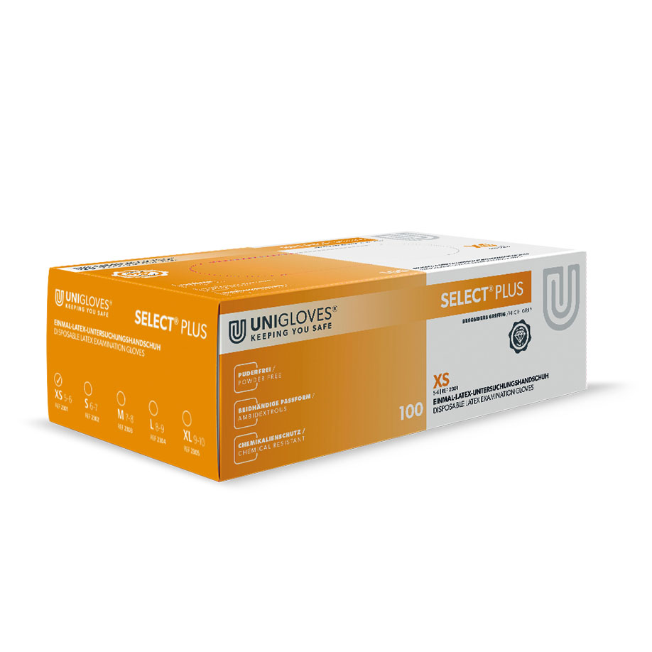 SELECT PLUS Latex U.-Handschuhe