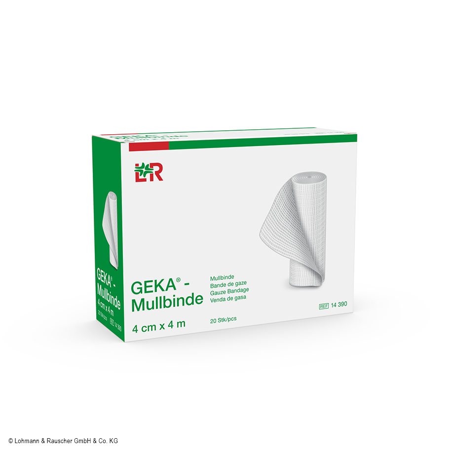 Geka Mullbinde 4 m x 4 cm, einzeln eingesiegelt