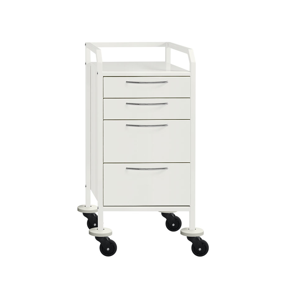 Beistelltisch HYGIEN-O-STAR S4, 40 cm mit 4 Schubladen
