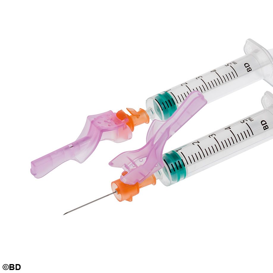 BD Eclipse Sicherheitsinjektionskanülen, 25 G x 1'', 0,50 x 25 mm (100 Stck.)