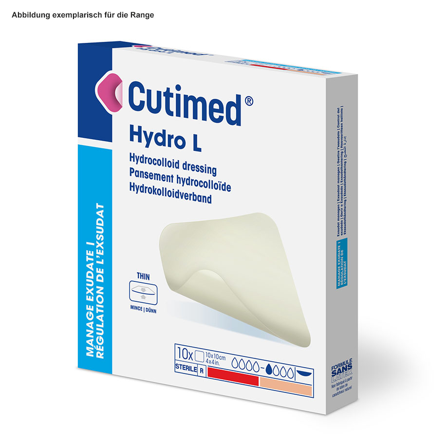 Cutimed Hydro L Hydrokolloidverband 7,5 x 7,5 cm, steril (10 Stck.)