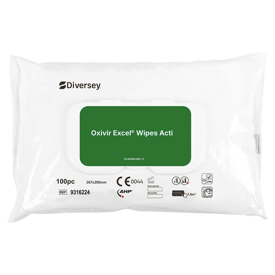 Oxivir Excel Wipe Acti (100 Tücher) Reinigungs- und Desinfektionstücher