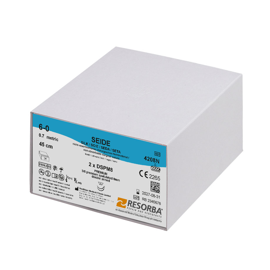 Seide DSPM 8 6/0=0,7 schwarz geflochten