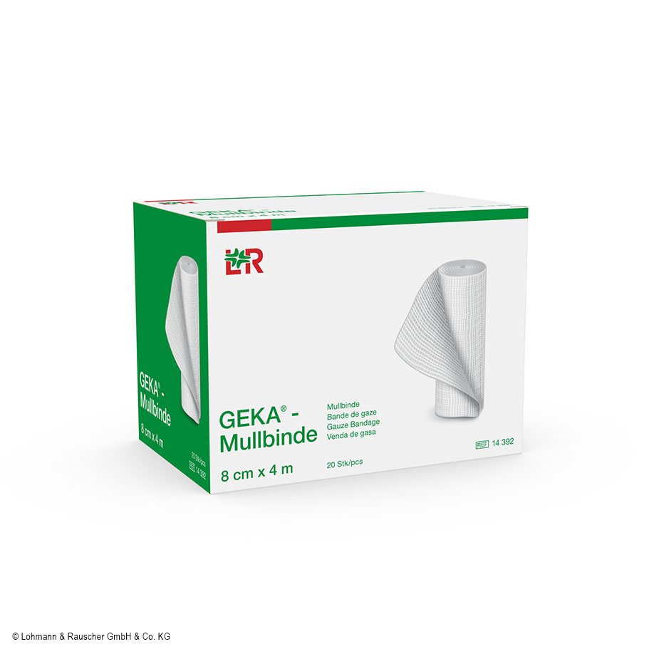 Geka Mullbinde 4 m x 8 cm, einzeln eingesiegelt