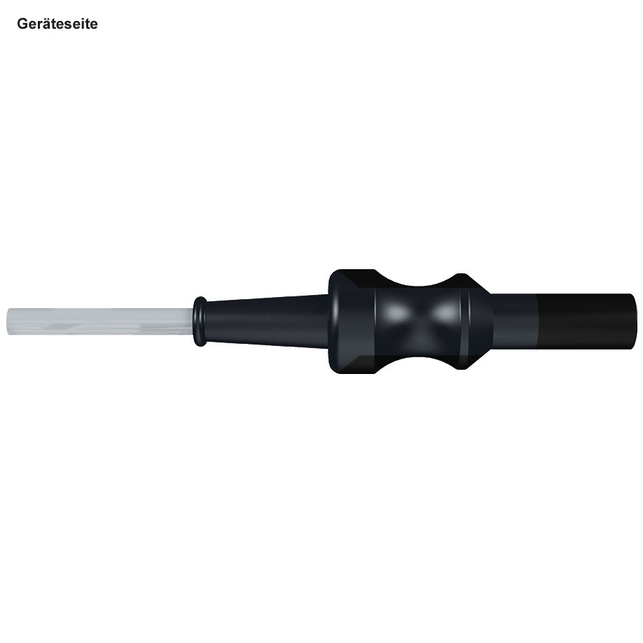 HF-Kabel bipolar, Flachstecker, gerade, 3 m