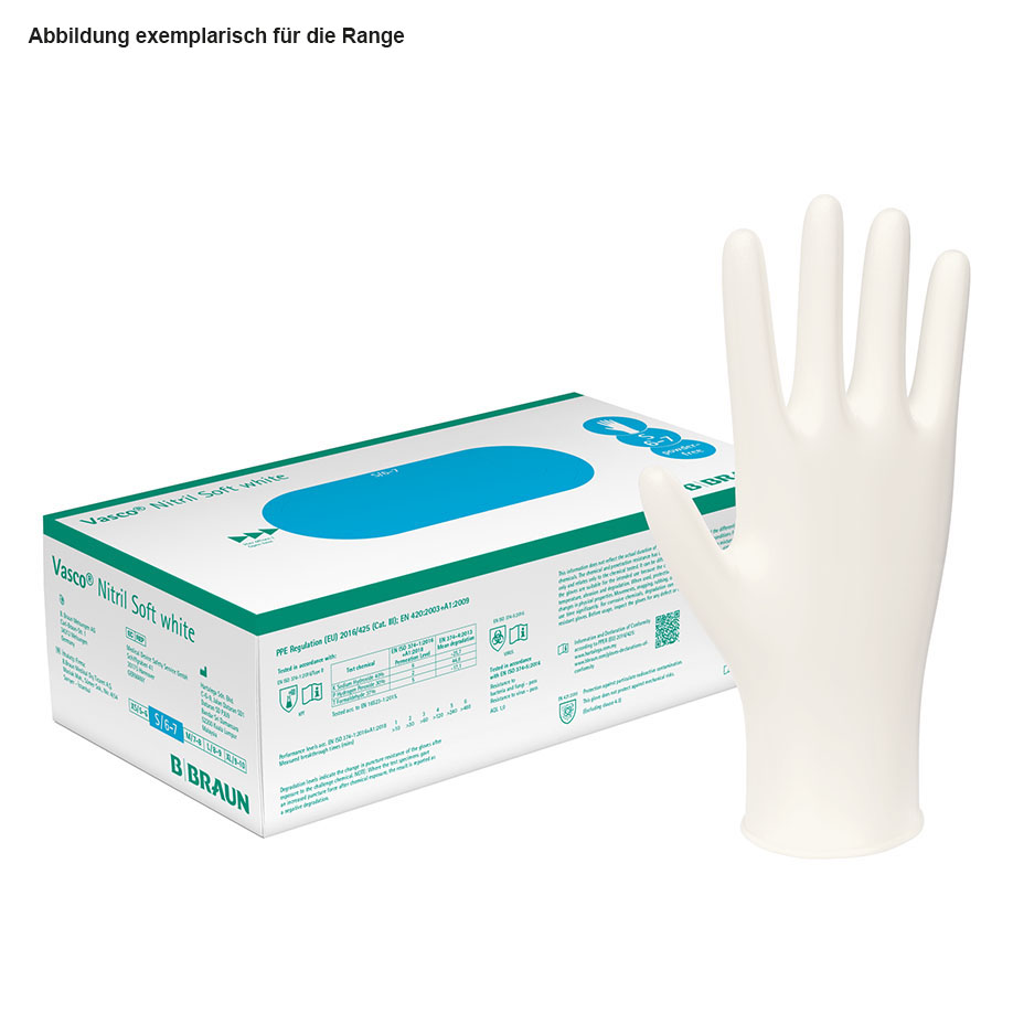 Vasco Nitril Soft white U.-Handschuhe, PF, Gr. L, unsteril (200 Stck.)