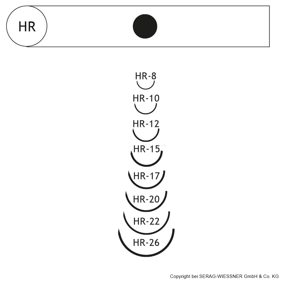 SERAFIT HR-26 3/0=2, violett, Nahtmaterial Fadenlänge 70 cm (24 Stck.)