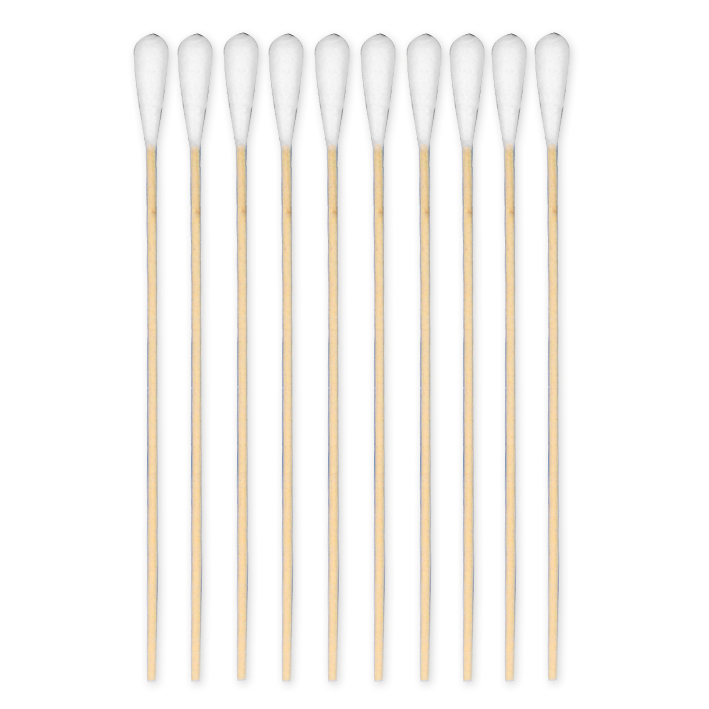 MEDI-WOOD Wispy Wattestäbchen, 20cm lang Ø 3 mm, Wattekopf Ø 10 mm (50 Stck.)