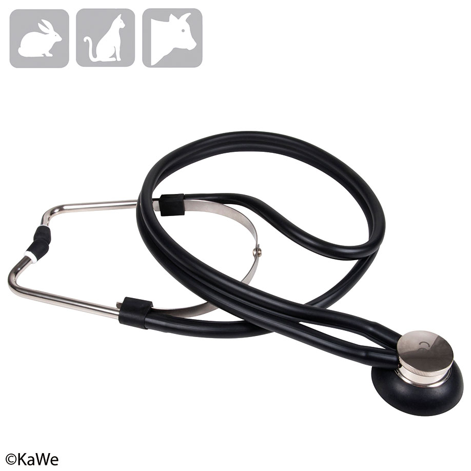 Suprabell-Stethoskop für Veterinär, schwarz, 75 cm