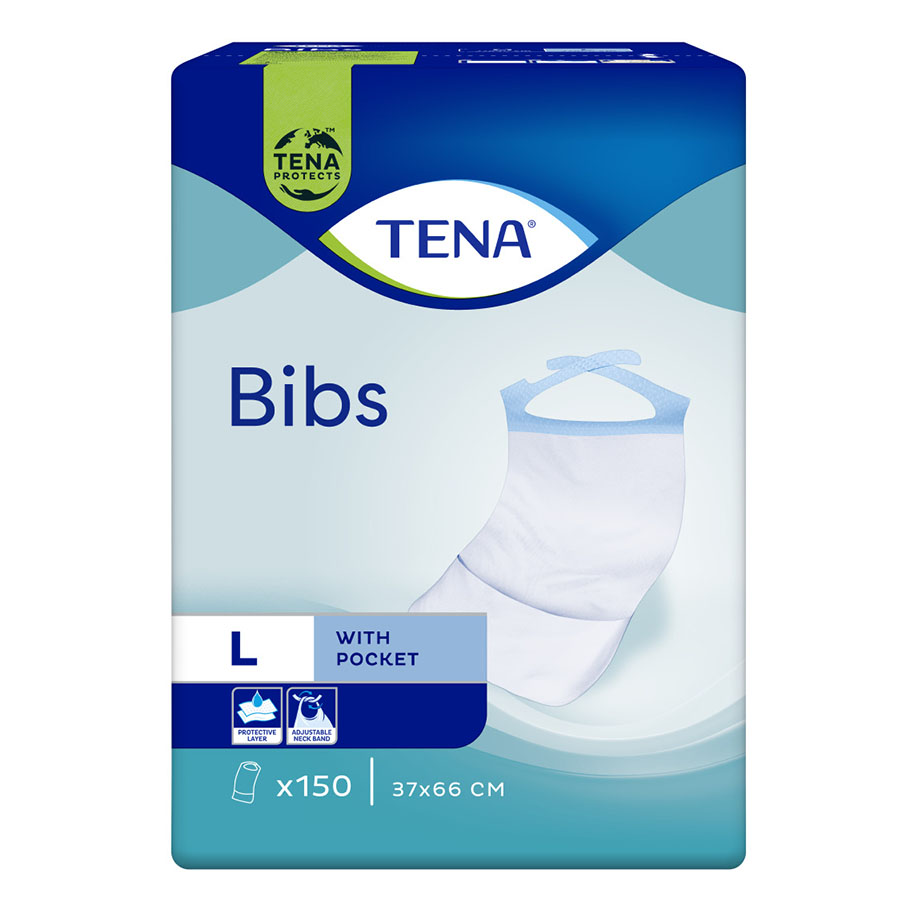 TENA Bibs weiß L, Serviette 37 x 66 cm (6 x 150 Stck.)