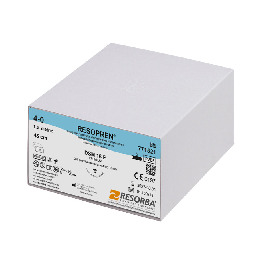 RESOPREN DSM 18F 4/0=1,5 blau monofil,