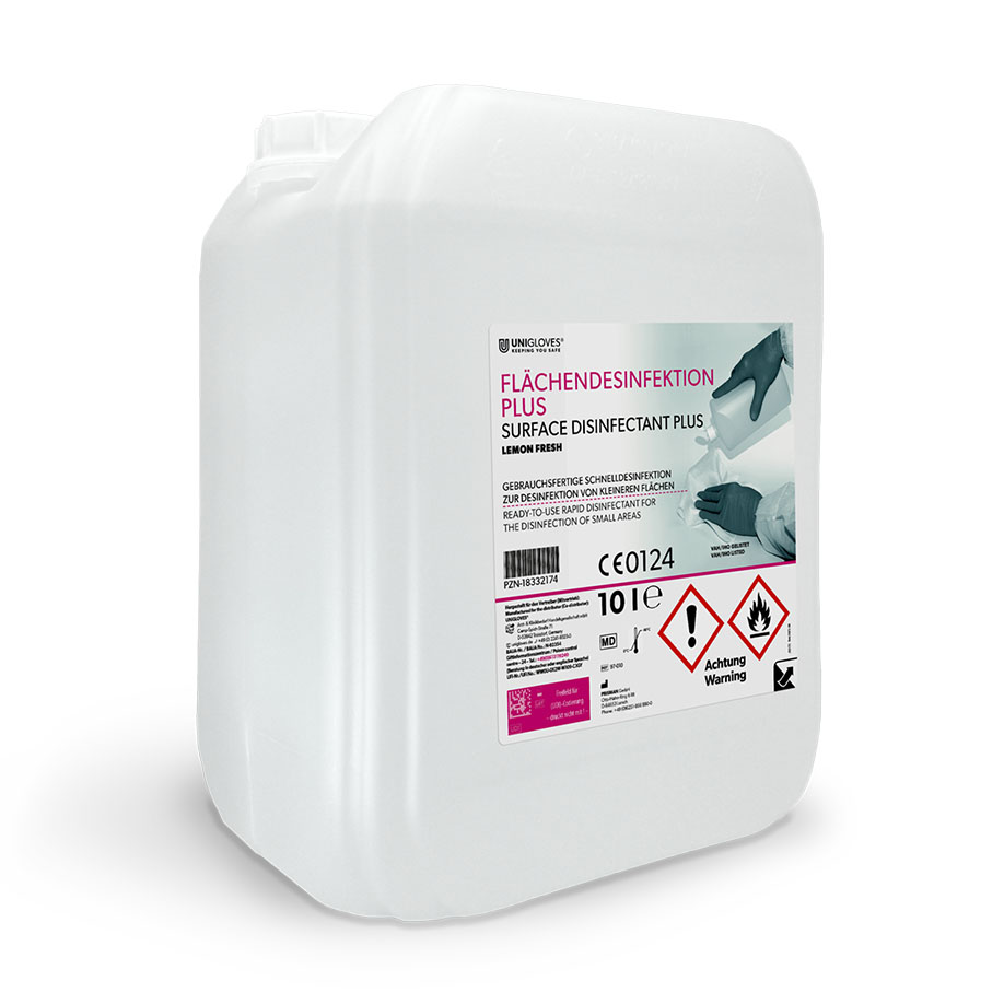 Unigloves Flächendesinfektion PLUS 10 Ltr., lemonfresh