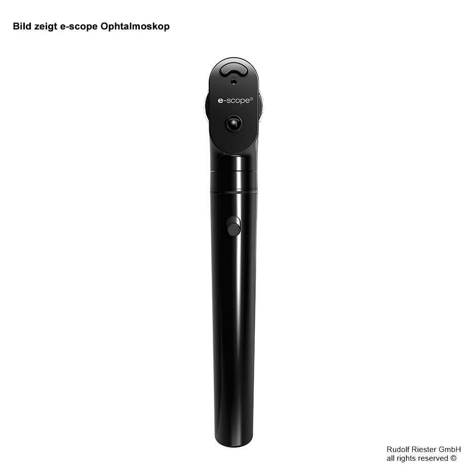e-scope, Griff schwarz Ophthalmoskop