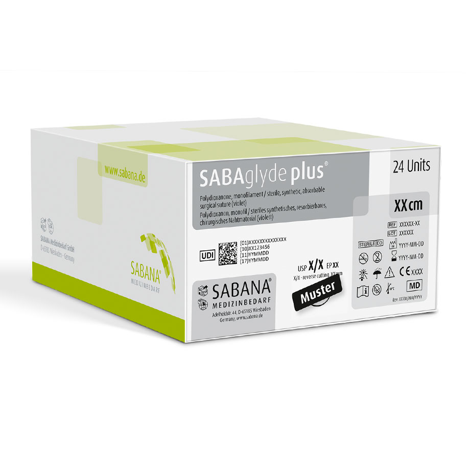 SABAglyde plus 4-0=1,5 violett monofil