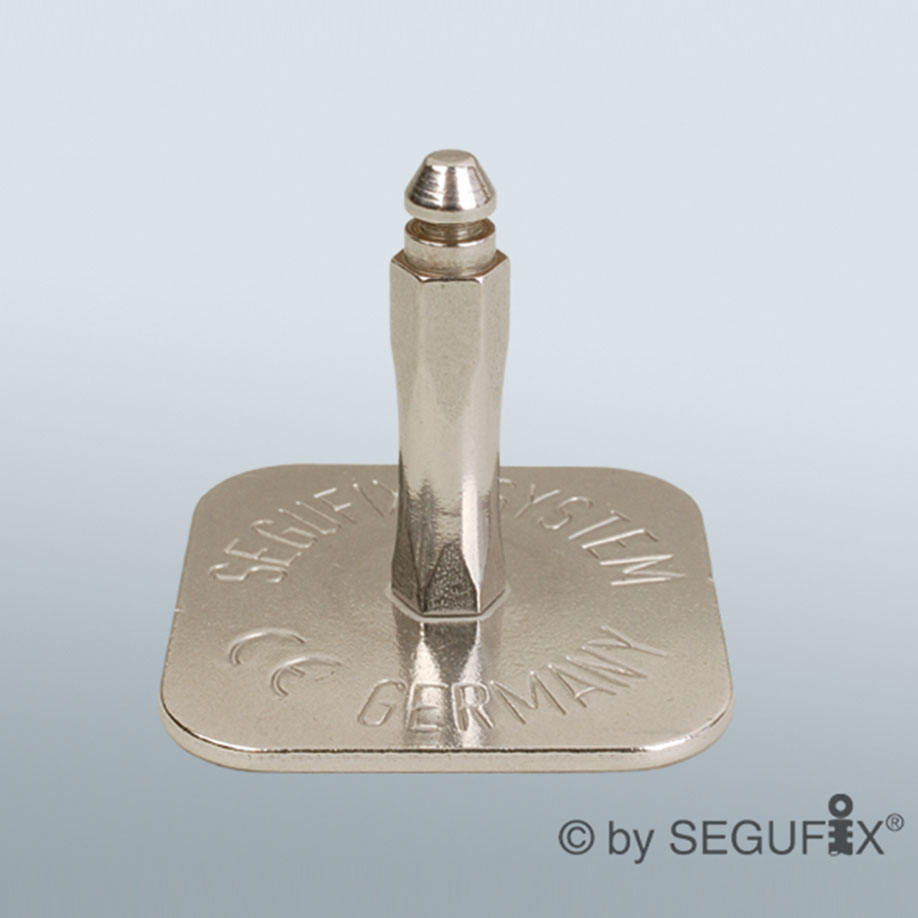 SEGUFIX-Vierkantsockel für SEGUFIX-Dreh-Magnetknopf grün