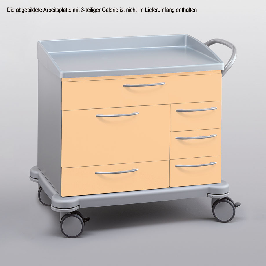 Verband- und Behandlungswagen mit 1 Schublade Typ 9D, links 1 Schublade