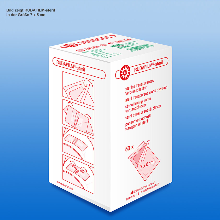 RUDAFILM-steril Wundschnellverbände 10 x 8 cm (50 Stck.)