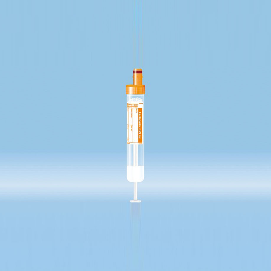 S-Monovetten 9 ml, 92 x 16 mm, Lithium-Heparin, steril (50 Stck.)